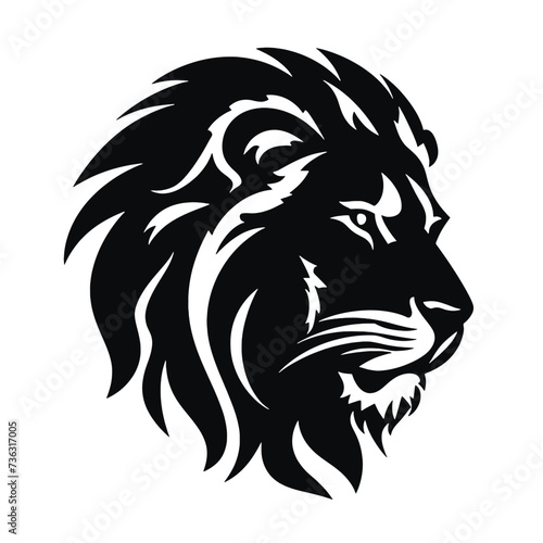 Lion head  lion face vector Illustration  on a isolated background