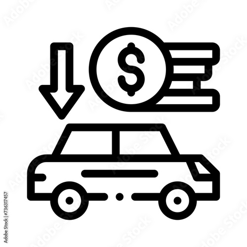 depreciation line icon