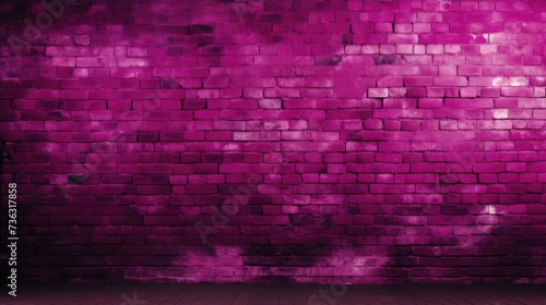 The background of the brick wall is in Magenta color