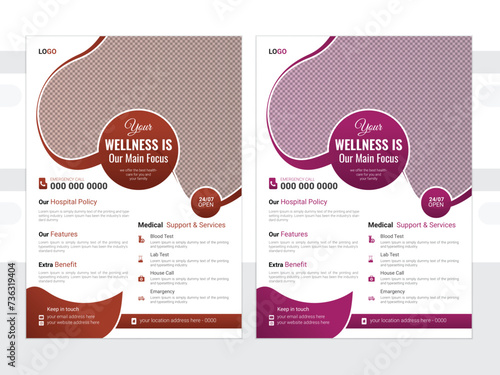 Modern Medical Flyer Template Design