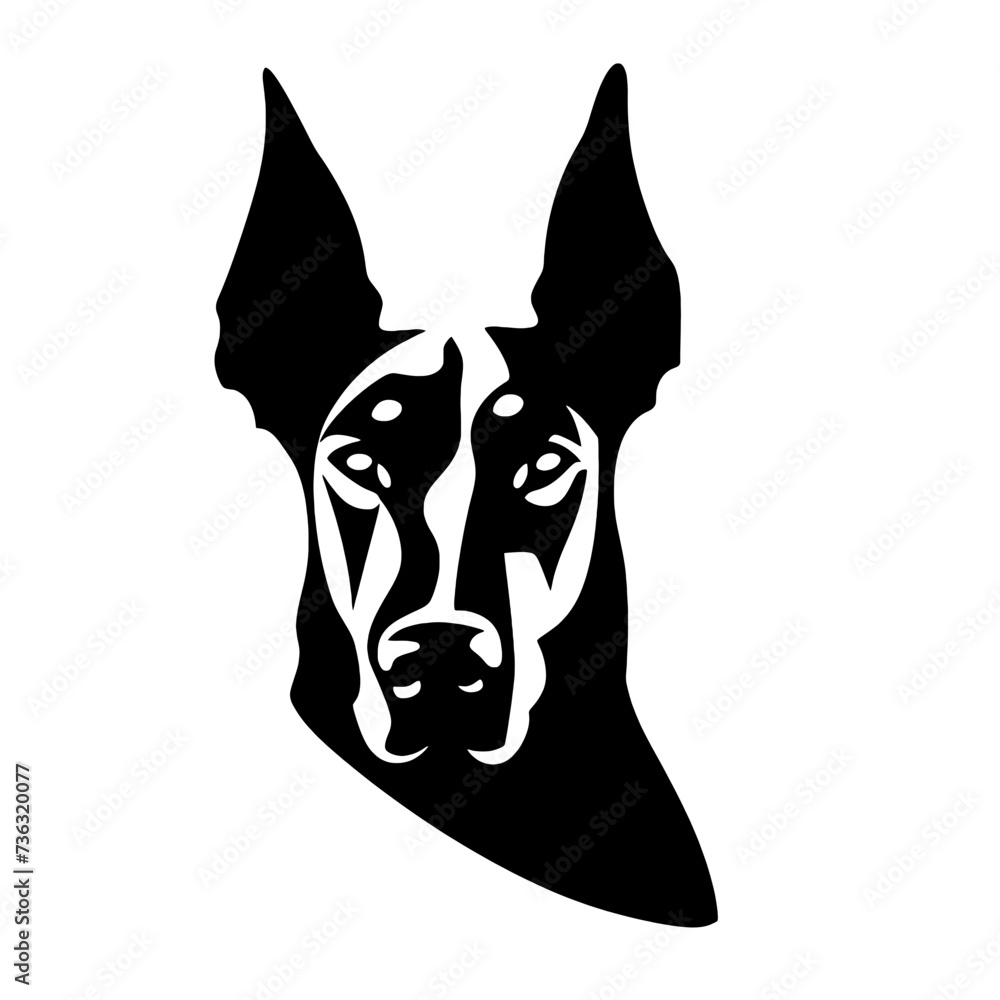 dog head silhouette