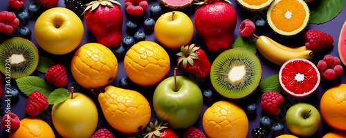 abstract colourful fruits background , fruits website banner background © P.W-PHOTO-FILMS