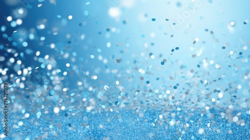 The background of the confetti scattering is in Arctic Blue color.