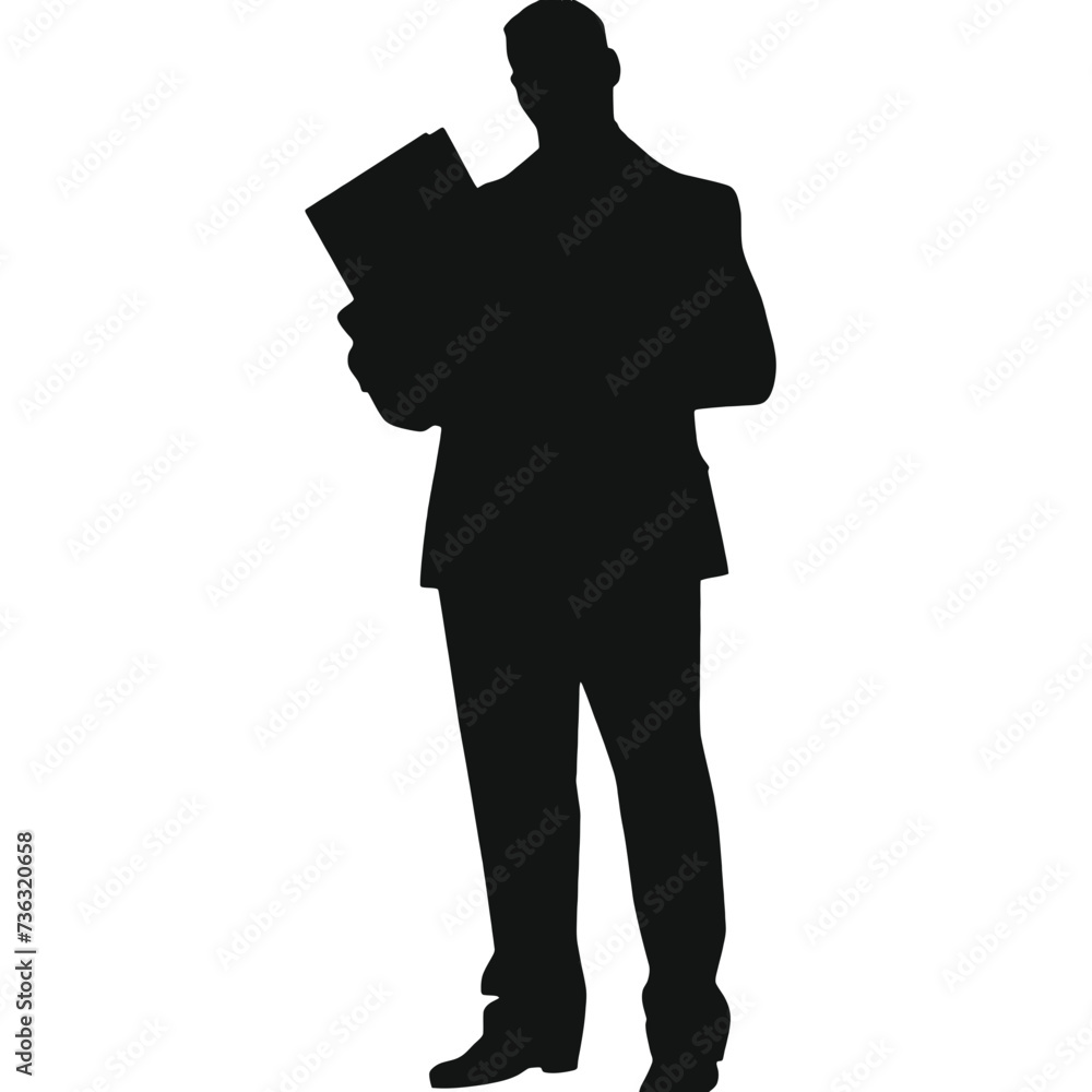 business man silhouette pose
