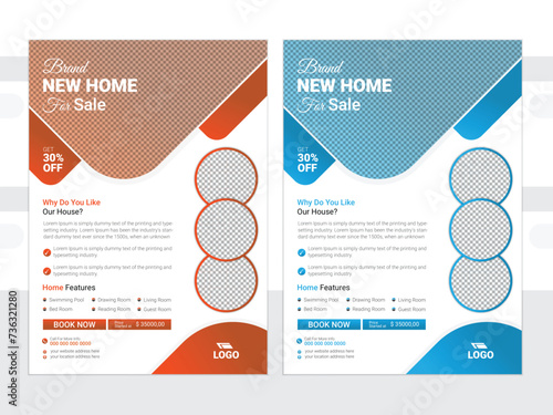 New Real Estate Flyer Design Template