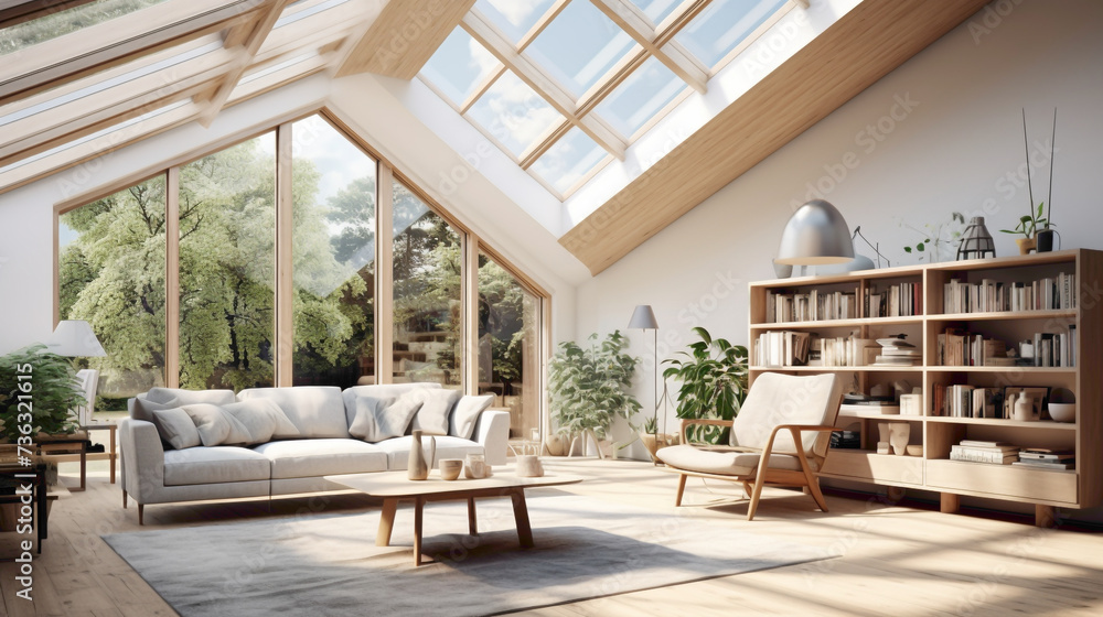 Beautiful view of Sun-Filled Scandinavian Penthouse Apartment