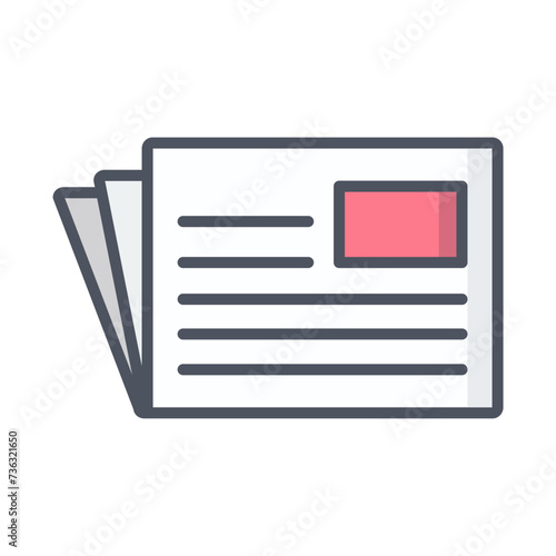 news paper icon design vector template