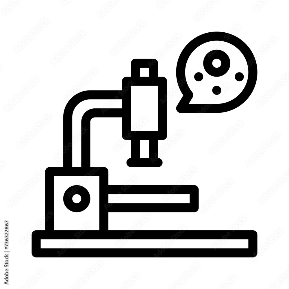Fototapeta premium microscope line icon