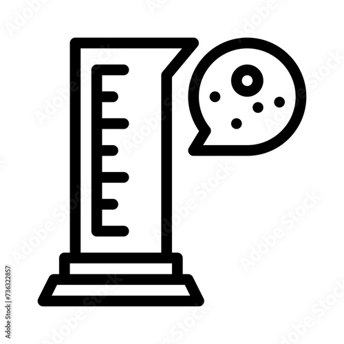 graduated cylinder line icon