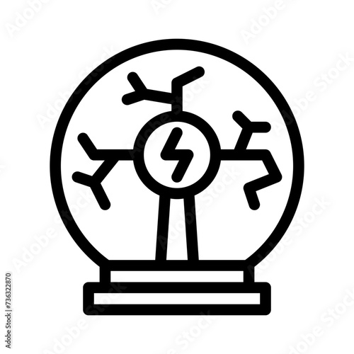 plasma ball line icon