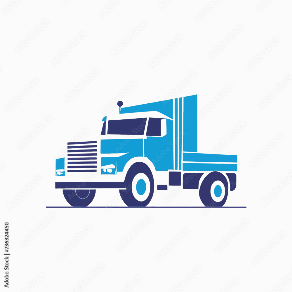 truck logo on a white background 