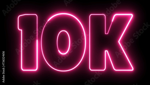 Cuadro en lienzo 10k text font with light