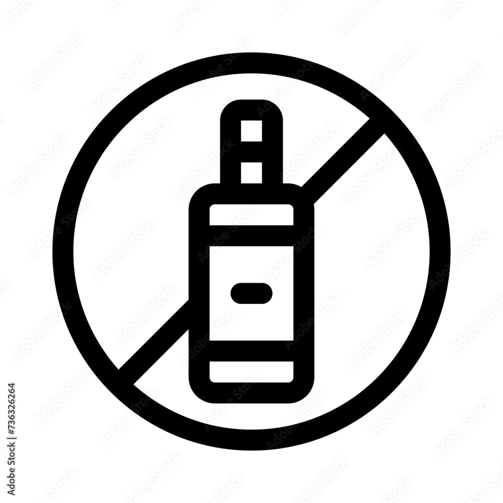 no drinks line icon no drinks line icon