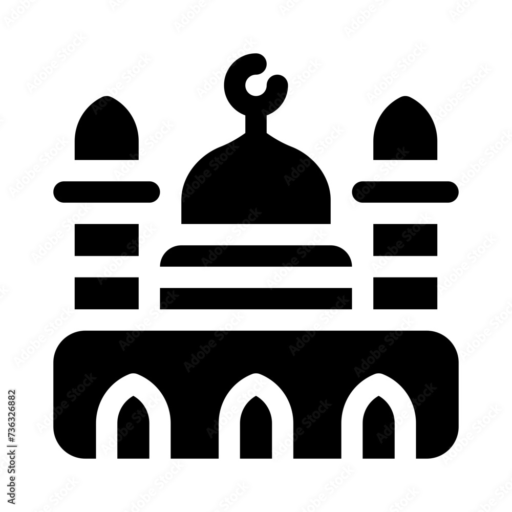 Fototapeta premium mosque glyph icon