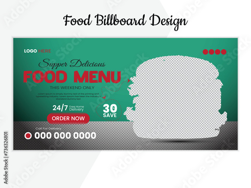 foods billboard template design