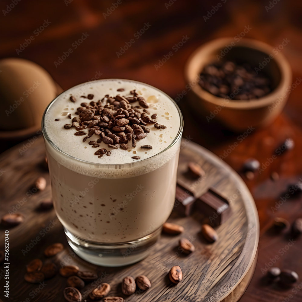 the cocoa beans to the final frothy presentation. the cocoa beans to the final frothy presentation.