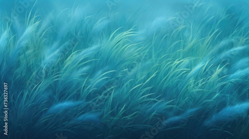 The background of the grass is in Arctic Blue color.