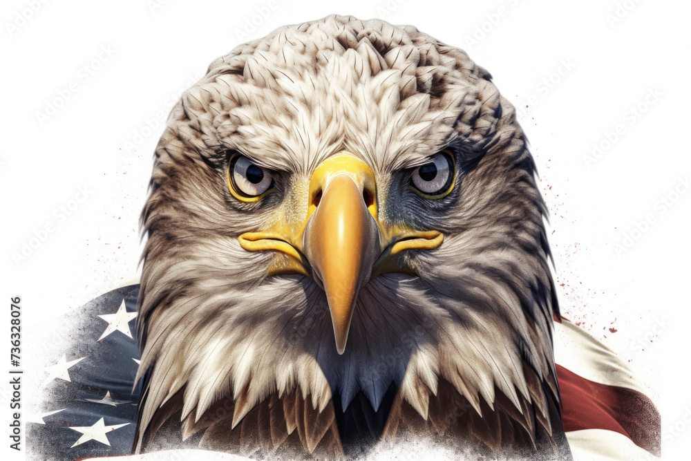 American Bald Eagle with Patriotic Background American Bald Eagle with Patriotic Background