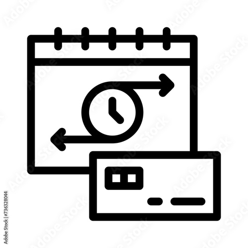 recurring payment line icon
