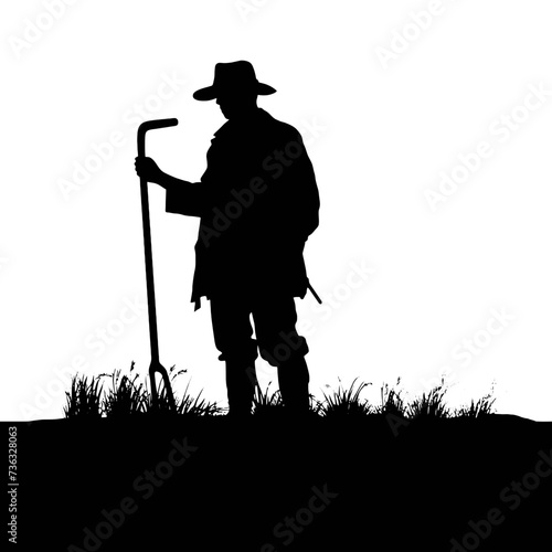 farmer  silhouette