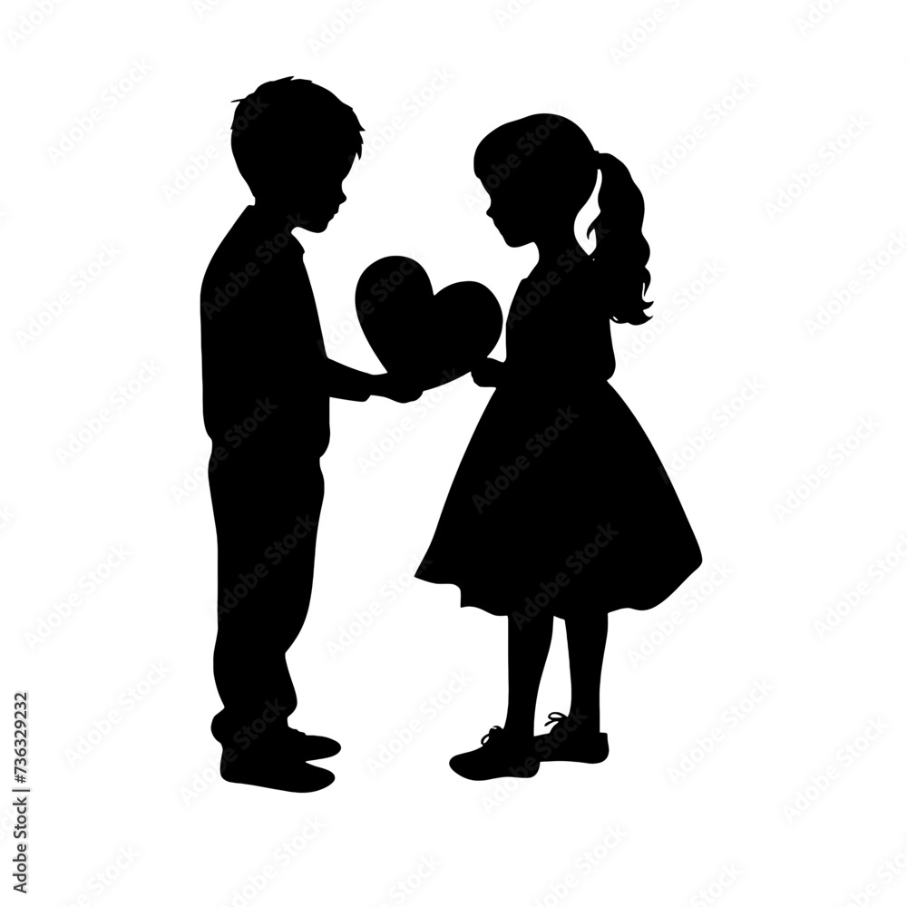COUPLE HOLDING HANDS SILHOUETTE