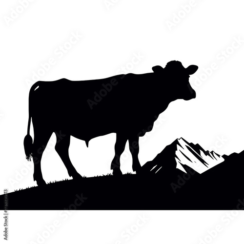 cow silhouette vector
