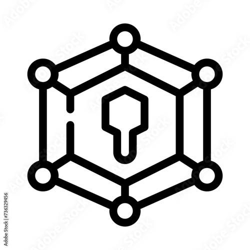 cryptographic line icon