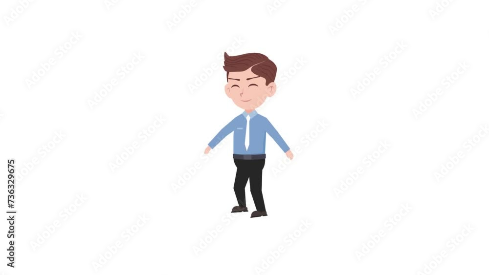 Cartoon character walk happily reaction background and 2d animation 4k, cartoon man, businessman walking happily, animated boy Cartoon character walk happily reaction background and 2d animation 4k, cartoon man, businessman walking happily, animated boy