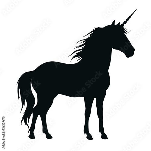 Fototapeta Naklejka Na Ścianę i Meble -  silhouette of a unicorn