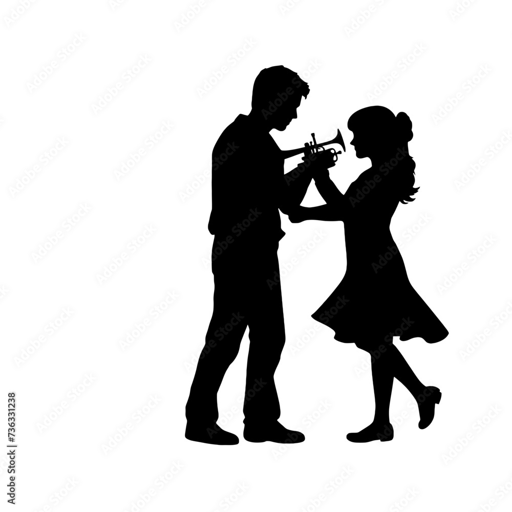 silhouette of a couple