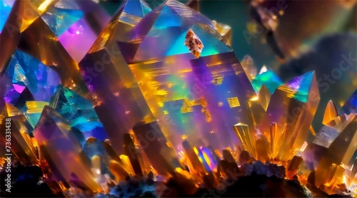 shiny beautiful opal crystal background photo
