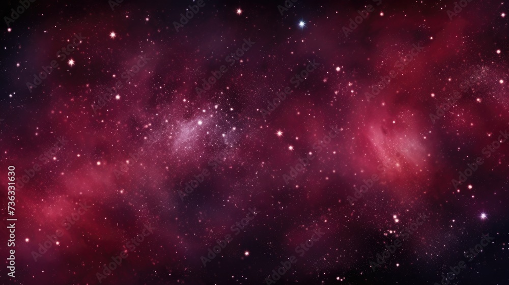 The background of the starry sky is in Burgundy color.