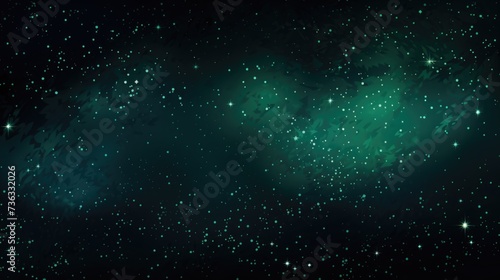 The background of the starry sky is in Dark Green color.