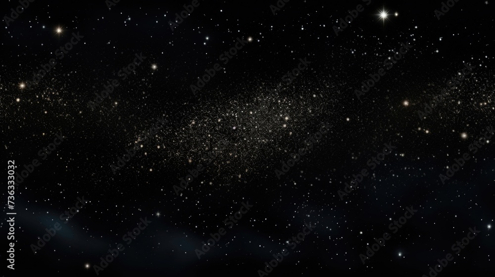 The background of the starry sky is in Jet Black color