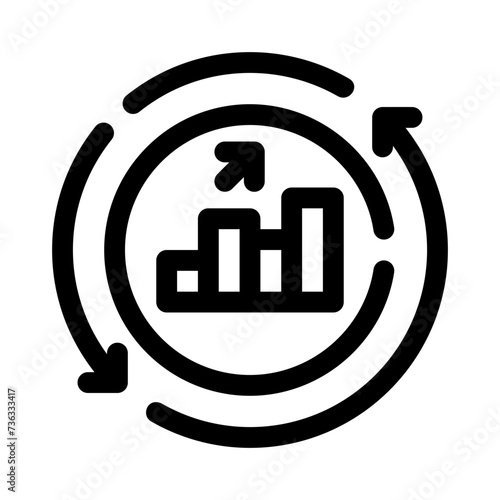continuous improvement line icon