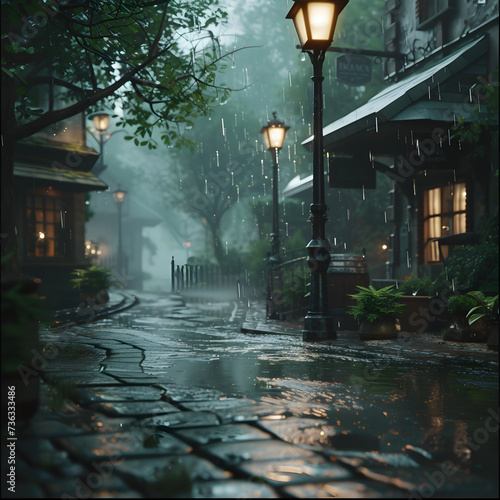  different settings and backgrounds that enhance the rainy atmosphere. 