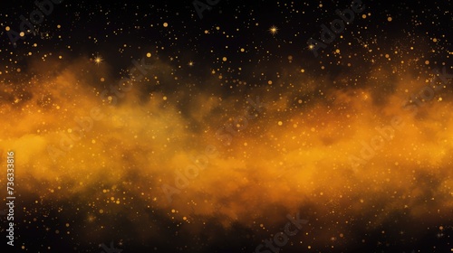 The background of the starry sky is in Saffron color.