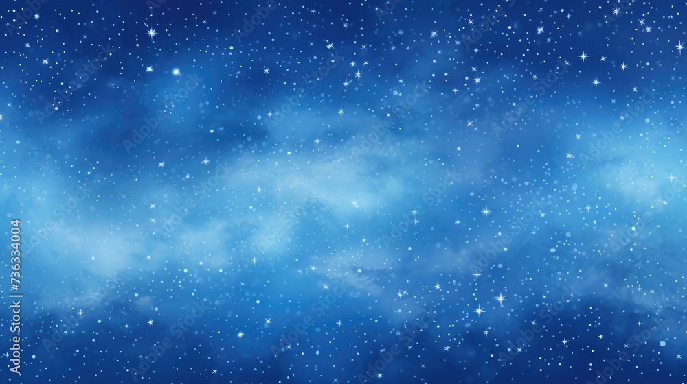 The background of the starry sky is in Sky Blue color.