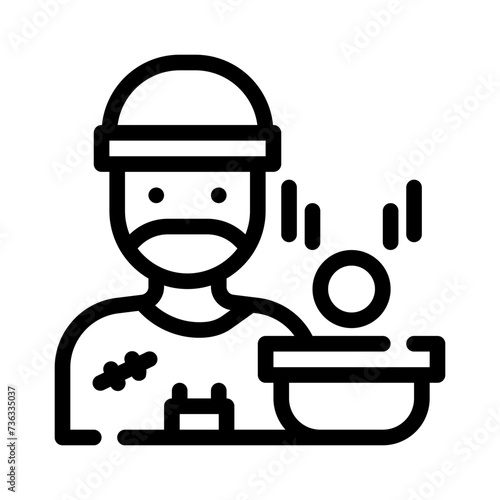 homeless line icon