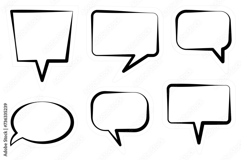 Speech Bubble set. Talk balloon collection. Vector illustration Speech Bubble set. Talk balloon collection. Vector illustration