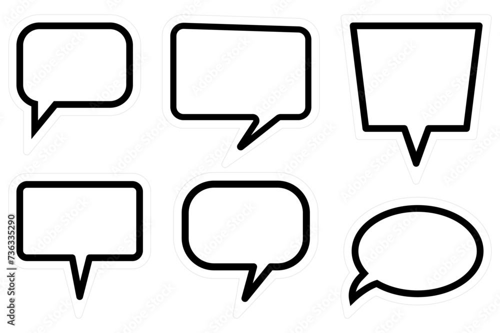 Speech Bubble set. Talk balloon collection. Vector illustration Speech Bubble set. Talk balloon collection. Vector illustration
