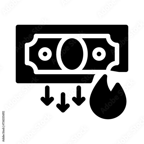 bankruptcy glyph icon