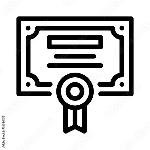 diploma line icon