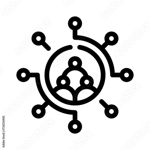 networking line icon