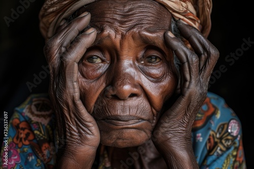An emotional photo of a person facing challenges