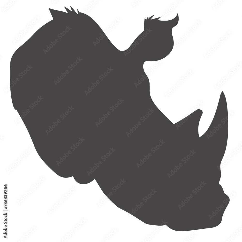 Naklejka premium rhino silhouette