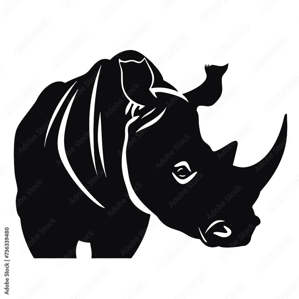 Fototapeta premium rhino silhouette