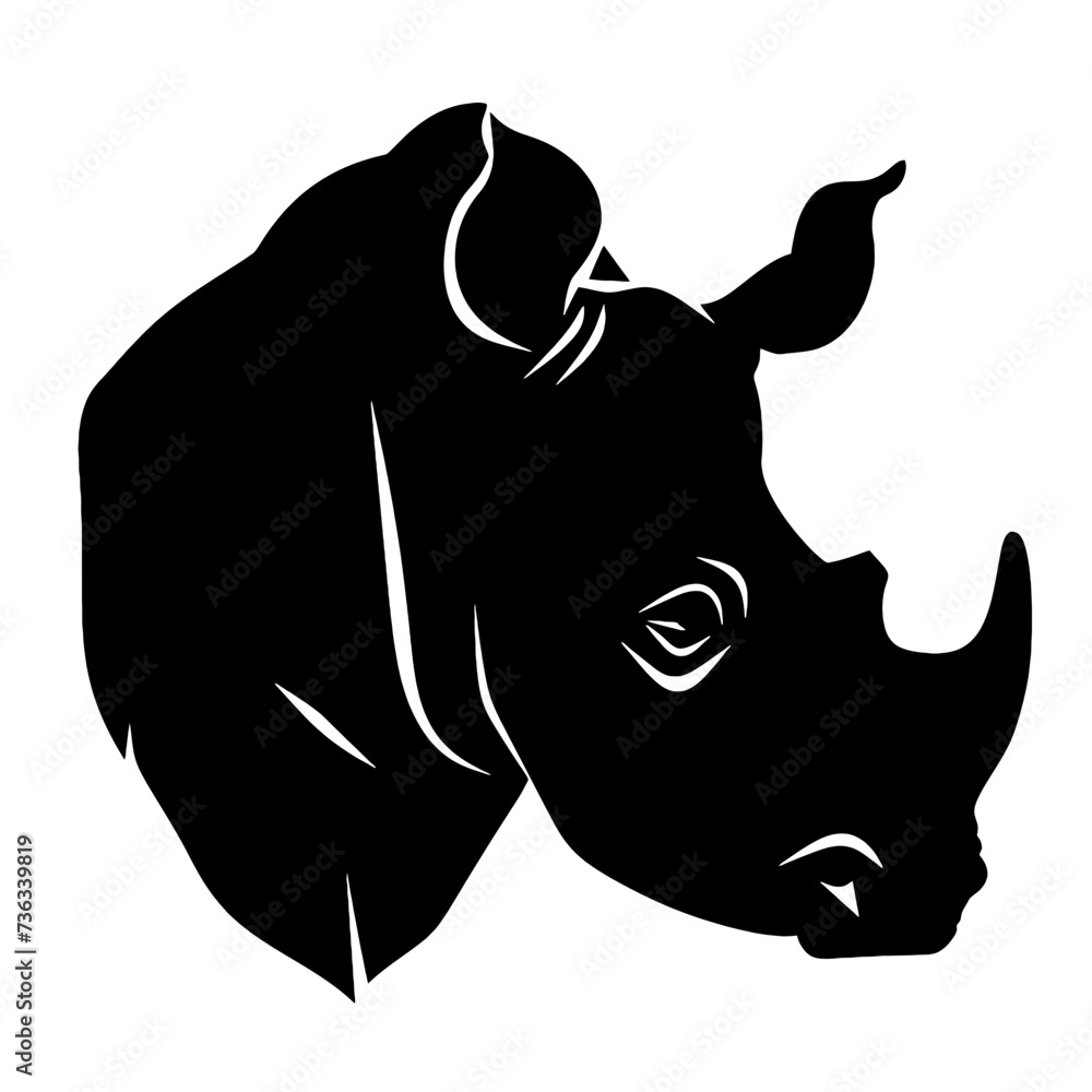 Fototapeta premium rhino silhouette 