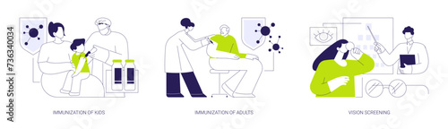 Health protection abstract concept vector illustrations.