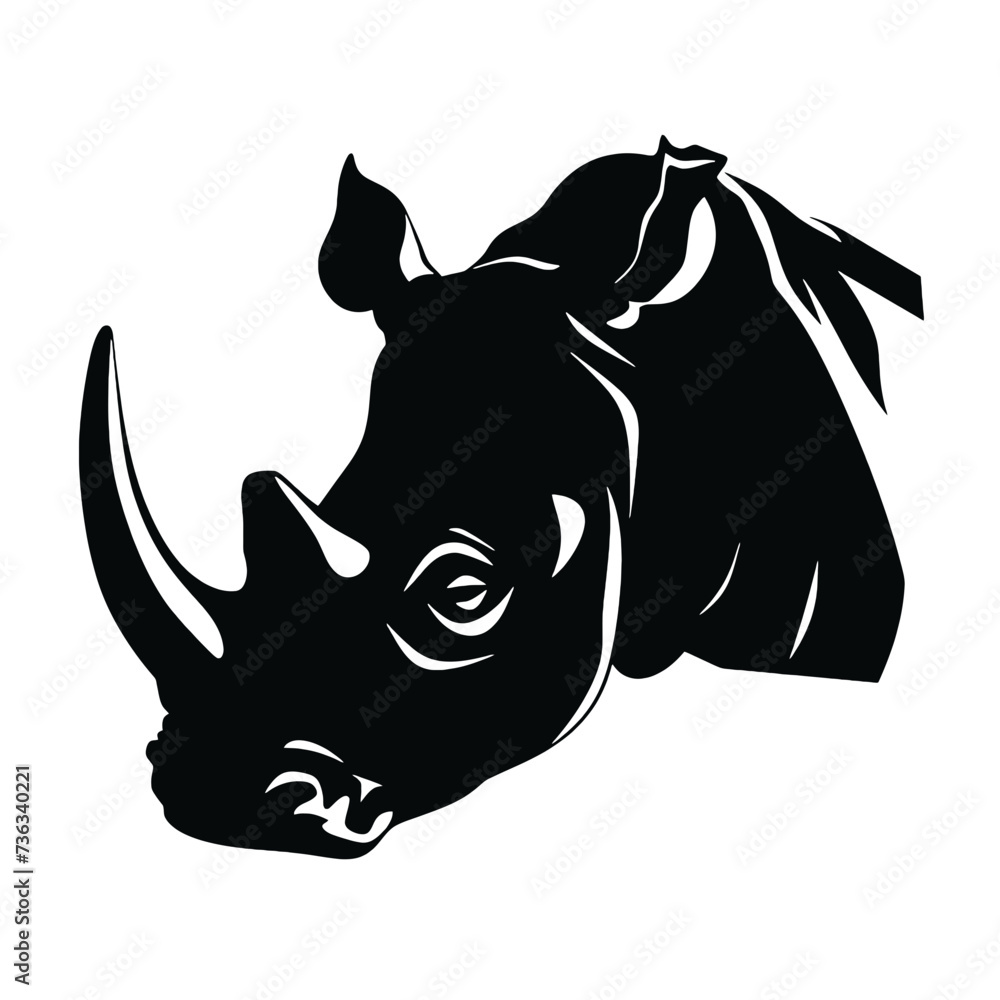 Fototapeta premium rhino silhouette 